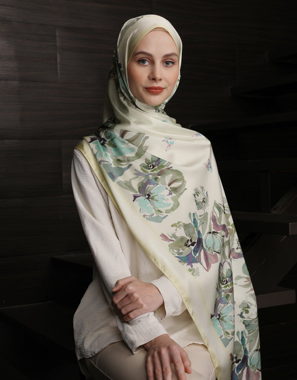 ZAYLA PRINTED SHAWL (SWEET YELLOW)
